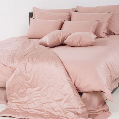 Posteljnina Basic – dimno-roza