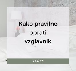 Kako pravilno oprati vzglavnik?