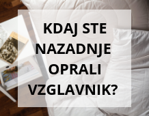 Kdaj ste nazadnje oprali vzglavnik? 