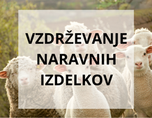 Vzdrževanje izdelkov iz organsko predelanega bombaža in organsko pridobljene volne